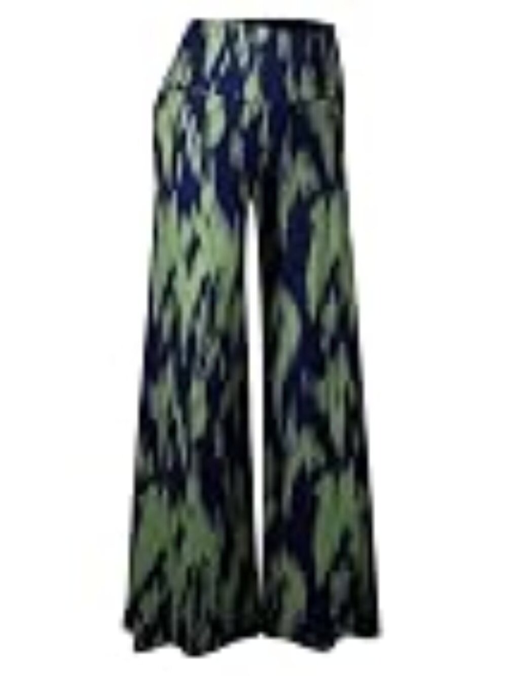 Arolina LNC Stretchy Wide Leg Lounge Palazzo Flat Front Pants 3X "Blue/Green"